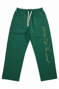 Yellow And Green Nylon Snap Track Pants