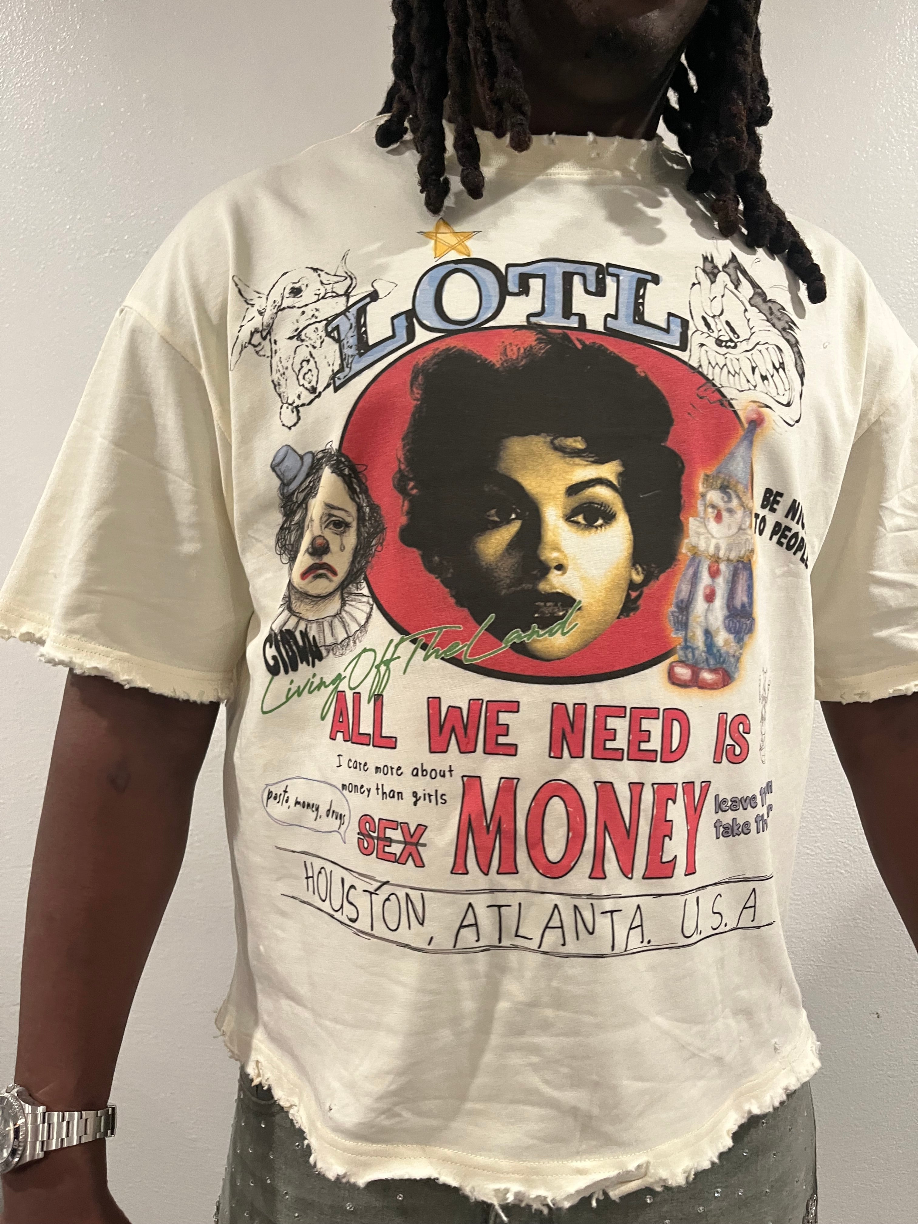 Living Off The Land Vintage I Need Money Tee